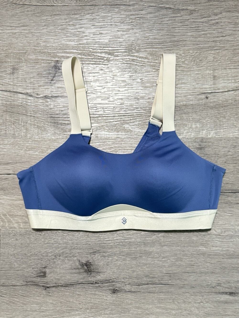 ThirdLove Womens 38B Kinetic Sports Bra Blue Impact Adjustable Straps Wireless